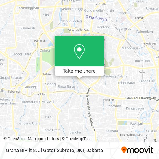 Graha BIP lt 8. Jl Gatot Subroto, JKT map