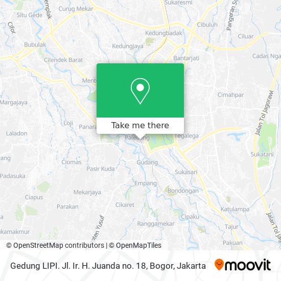 Gedung LIPI. Jl. Ir. H. Juanda no. 18, Bogor map