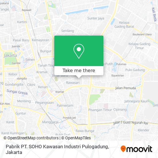 Pabrik PT. SOHO Kawasan Industri Pulogadung map