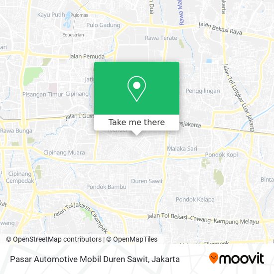 Pasar Automotive Mobil Duren Sawit map