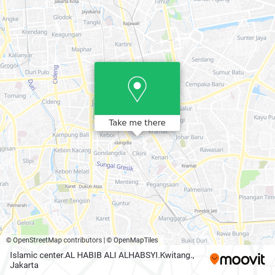 Islamic center.AL HABIB ALI ALHABSYI.Kwitang. map