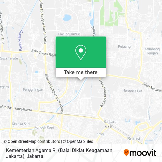 Kementerian Agama RI (Balai Diklat Keagamaan Jakarta) map