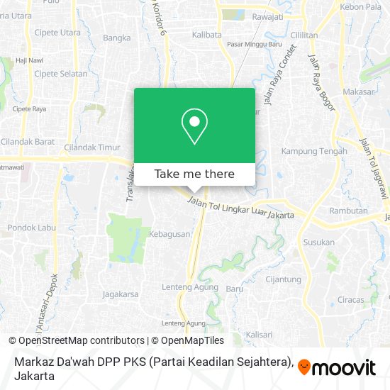 Markaz Da'wah DPP PKS (Partai Keadilan Sejahtera) map
