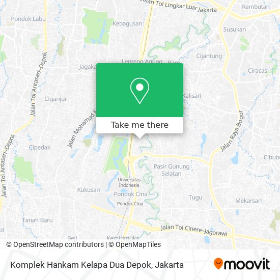 Komplek Hankam Kelapa Dua Depok map