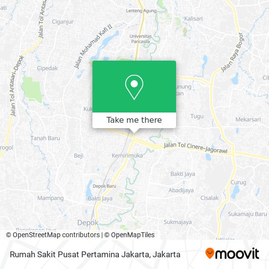 Rumah Sakit Pusat Pertamina Jakarta map