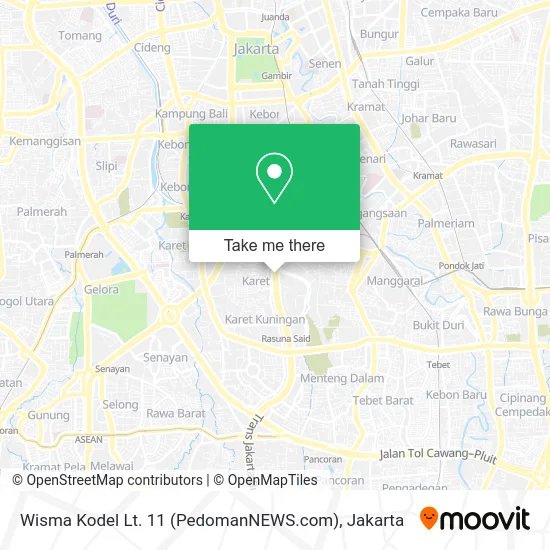 Wisma Kodel Lt. 11 (PedomanNEWS.com) map