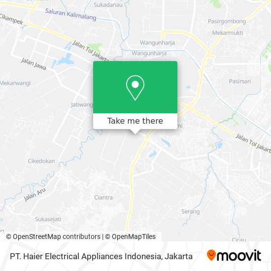 PT. Haier Electrical Appliances Indonesia map