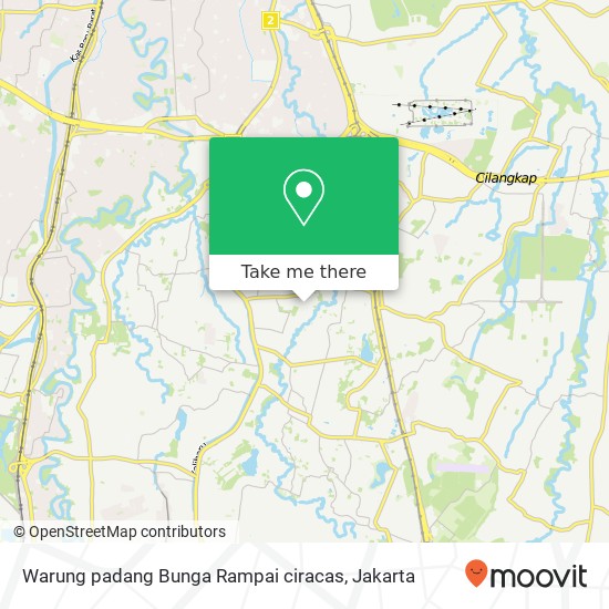 Warung padang Bunga Rampai ciracas map