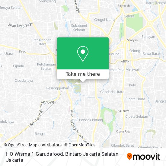 HO Wisma 1 Garudafood, Bintaro Jakarta Selatan map