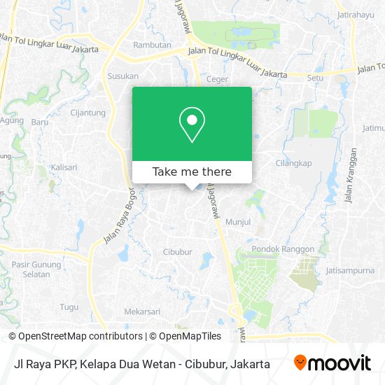 Jl Raya PKP, Kelapa Dua Wetan - Cibubur map