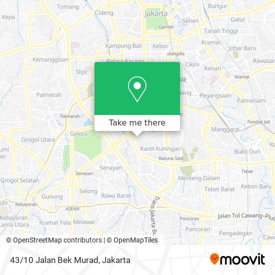 43/10 Jalan Bek Murad map