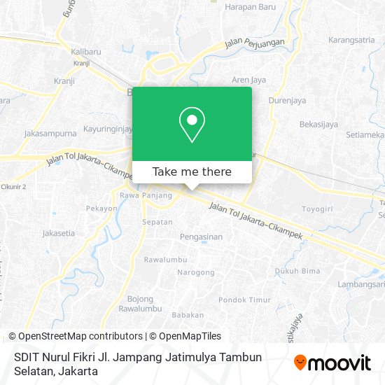 SDIT Nurul Fikri Jl. Jampang Jatimulya Tambun Selatan map