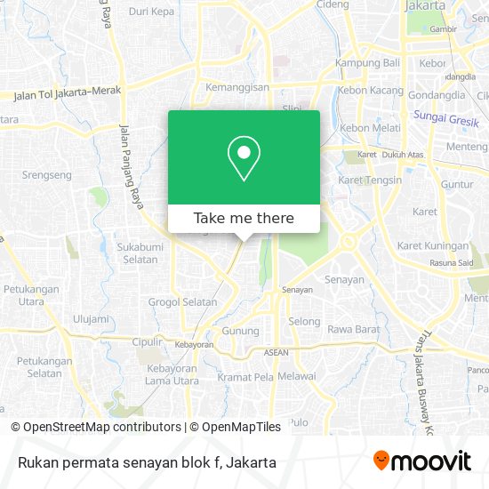 Rukan permata senayan blok f map