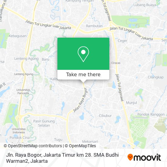 Jln. Raya Bogor, Jakarta Timur km 28. SMA Budhi Warman2 map