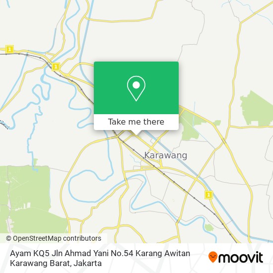 Ayam KQ5 Jln Ahmad Yani No.54 Karang Awitan Karawang Barat map