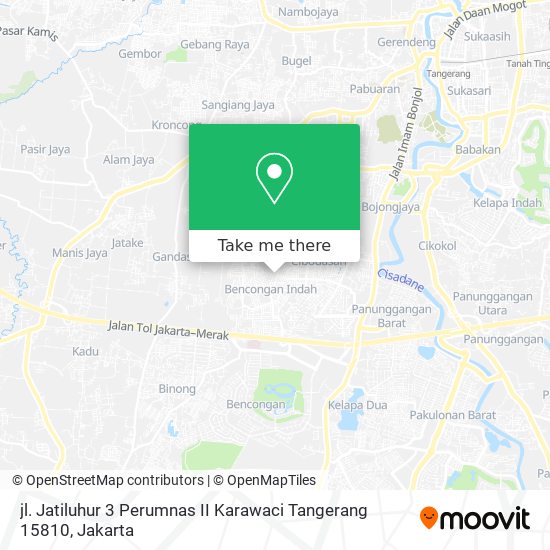 jl. Jatiluhur 3 Perumnas II Karawaci Tangerang 15810 map