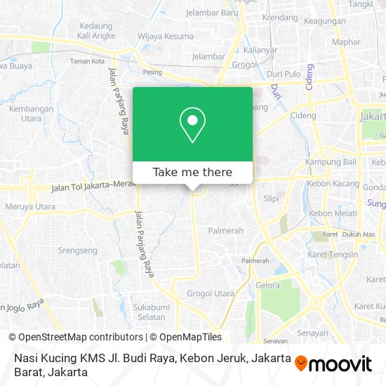 Nasi Kucing KMS Jl. Budi Raya, Kebon Jeruk, Jakarta Barat map