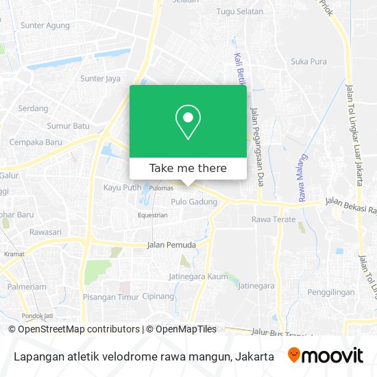 Lapangan atletik velodrome rawa mangun map