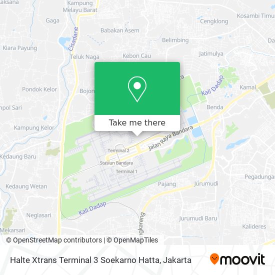 Halte Xtrans Terminal 3 Soekarno Hatta map