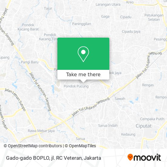 Gado-gado BOPLO, jl. RC Veteran map