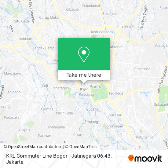 KRL Commuter Line Bogor - Jatinegara 06.43 map