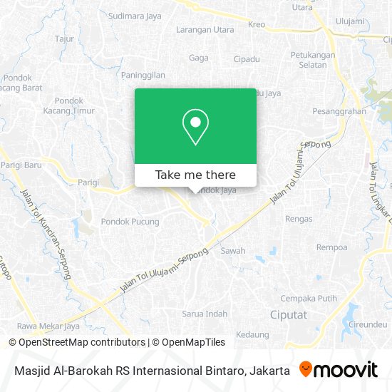 Masjid Al-Barokah RS Internasional Bintaro map