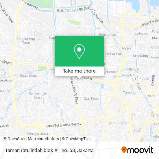 taman ratu indah blok A1 no. 53 map