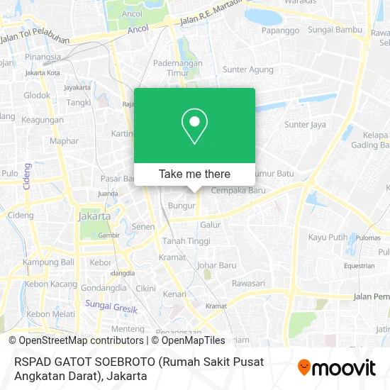 RSPAD GATOT SOEBROTO (Rumah Sakit Pusat Angkatan Darat) map