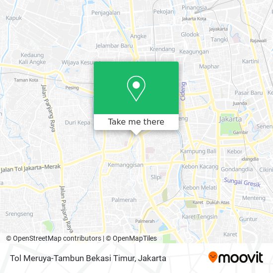 Tol Meruya-Tambun Bekasi Timur map