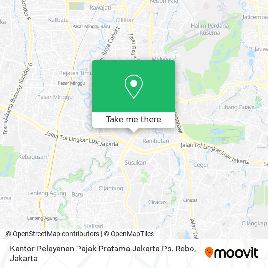 Kantor Pelayanan Pajak Pratama Jakarta Ps. Rebo map