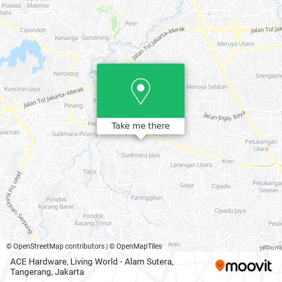 ACE Hardware, Living World - Alam Sutera, Tangerang map