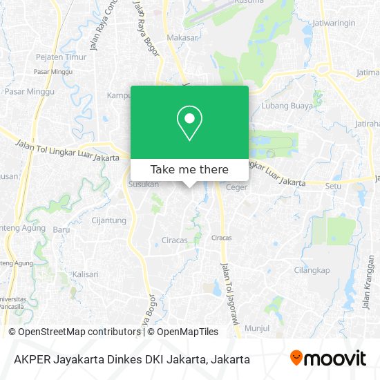 AKPER Jayakarta Dinkes DKI Jakarta map