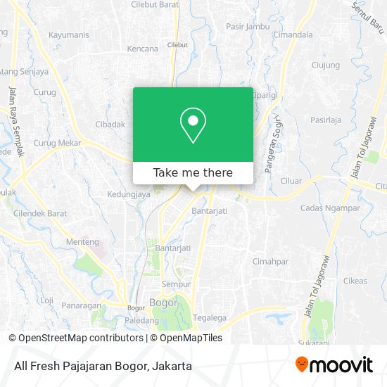 All Fresh Pajajaran Bogor map