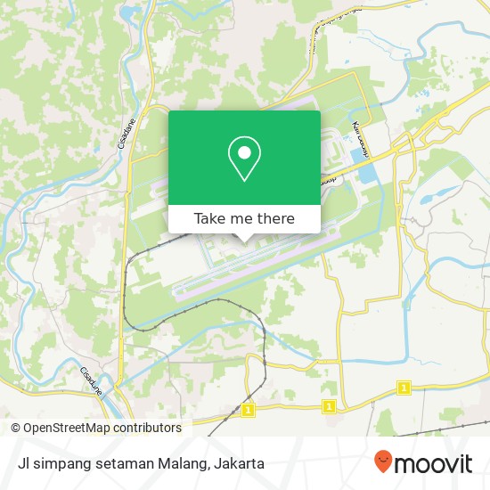 Jl simpang setaman Malang map