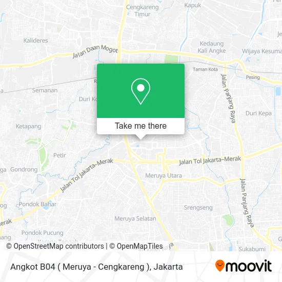 Angkot B04 ( Meruya - Cengkareng ) map
