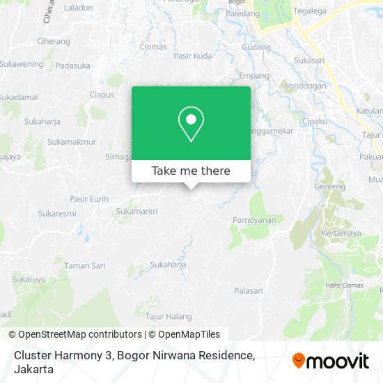 Cluster Harmony 3, Bogor Nirwana Residence map