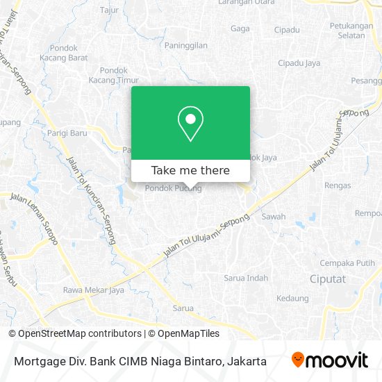 Mortgage Div. Bank CIMB Niaga Bintaro map