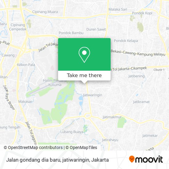 Jalan gondang dia baru, jatiwaringin map