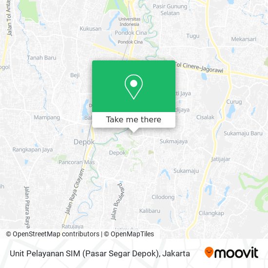 Unit Pelayanan SIM (Pasar Segar Depok) map