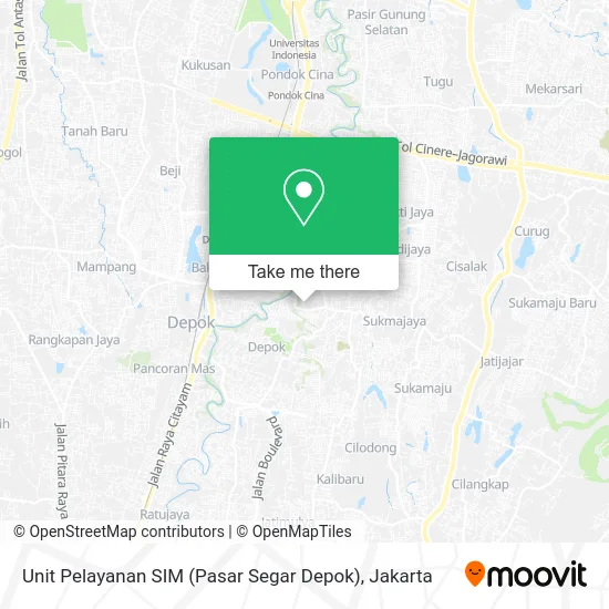 Unit Pelayanan SIM (Pasar Segar Depok) map