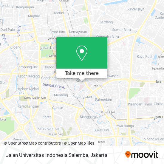 Jalan Universitas Indonesia Salemba map
