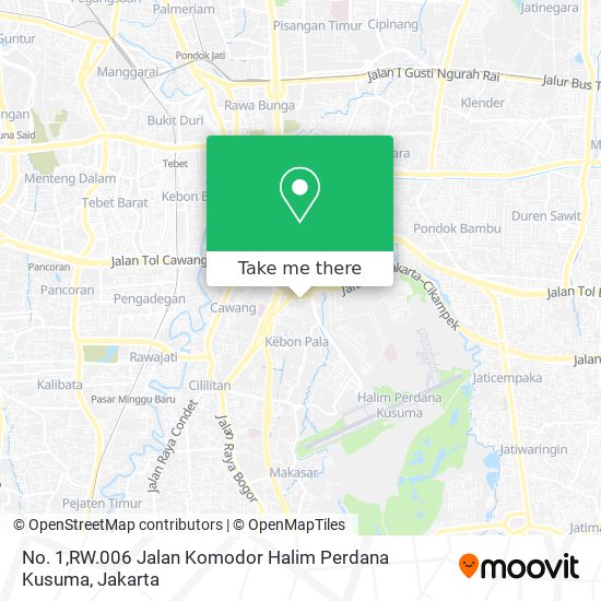 No. 1,RW.006 Jalan Komodor Halim Perdana Kusuma map