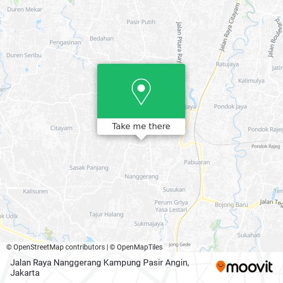 Jalan Raya Nanggerang Kampung Pasir Angin map