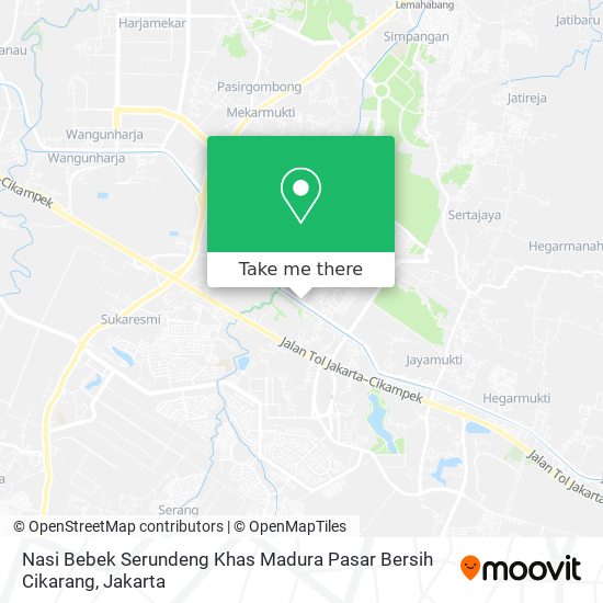 Nasi Bebek Serundeng Khas Madura Pasar Bersih Cikarang map