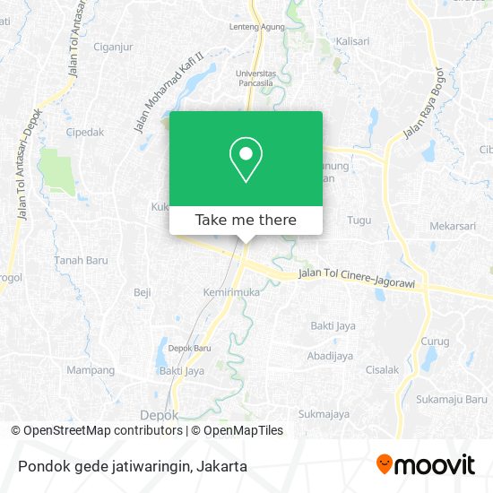 Pondok gede jatiwaringin map