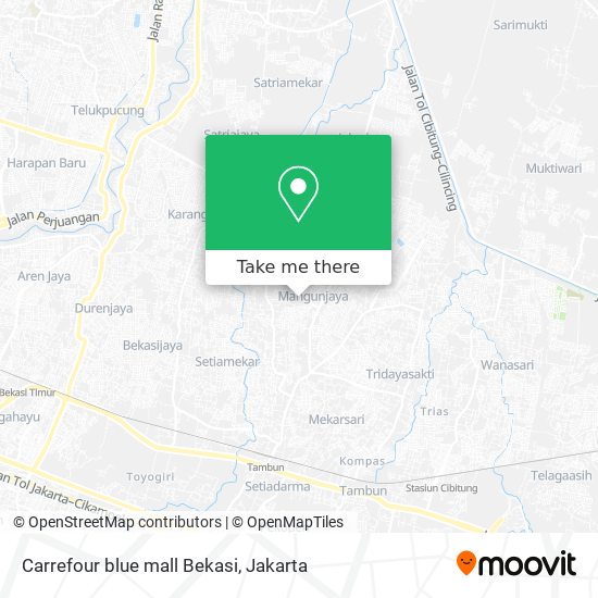 Carrefour blue mall Bekasi map