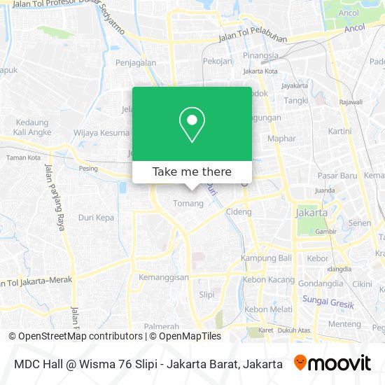 MDC Hall @ Wisma 76 Slipi - Jakarta Barat map