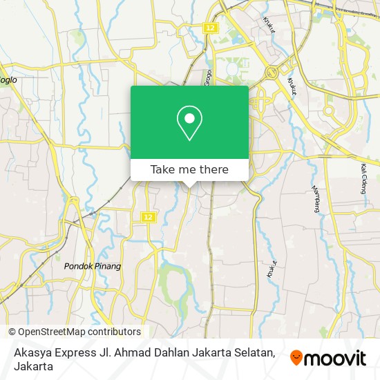 Akasya Express Jl. Ahmad Dahlan Jakarta Selatan map