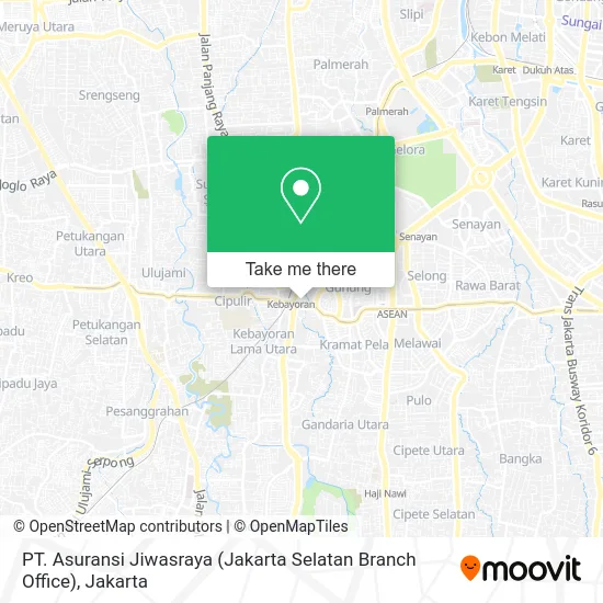 PT. Asuransi Jiwasraya (Jakarta Selatan Branch Office) map