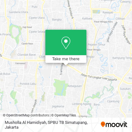 Musholla Al Hamidiyah, SPBU TB Simatupang map